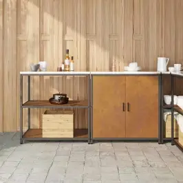 Virtuves Glabāšanas Komplekts 2 Pcs Rūsa Novecināts Tērauds Vidaxl