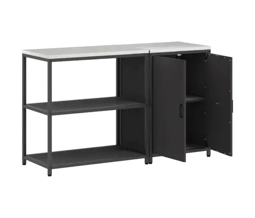 Virtuves Glabāšanas Komplekts 2 Pcs Melna 150 X 50 X 92 Cm Vidaxl