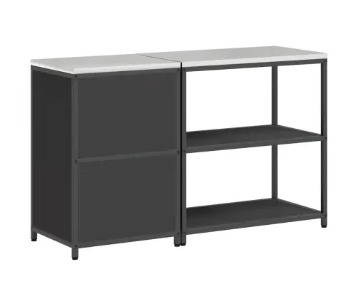 Virtuves Glabāšanas Komplekts 2 Pcs Melna 150 X 50 X 92 Cm Vidaxl