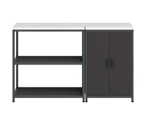 Virtuves Glabāšanas Komplekts 2 Pcs Melna 150 X 50 X 92 Cm Vidaxl