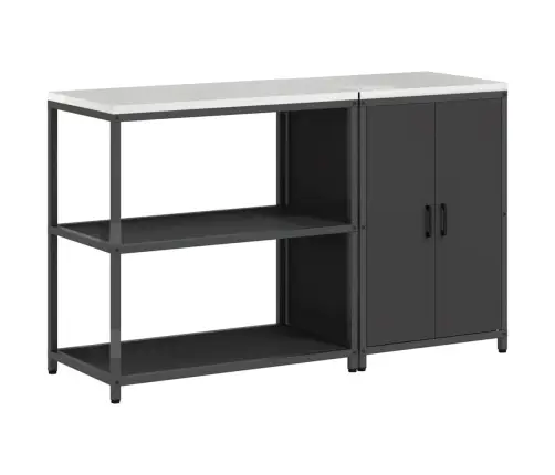 Virtuves Glabāšanas Komplekts 2 Pcs Melna 150 X 50 X 92 Cm Vidaxl