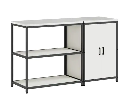 Virtuves Glabāšanas Komplekts 2 Pcs Balta 150 X 50 X 92 Cm Vidaxl