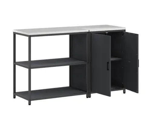 Virtuves Glabāšanas Komplekts 2 Pcs Antracīta 150 X 50 X 92 Cm Vidaxl