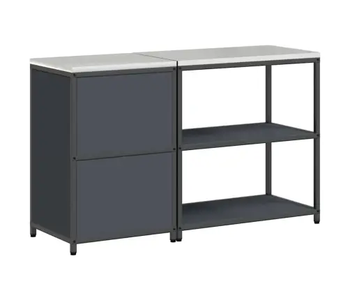 Virtuves Glabāšanas Komplekts 2 Pcs Antracīta 150 X 50 X 92 Cm Vidaxl