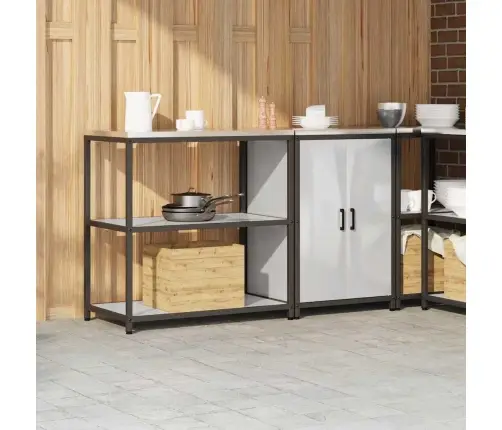 Virtuves Glabāšanas Komplekts 2 Pcs Sudrabs 150 X 50 X 92 Cm Vidaxl