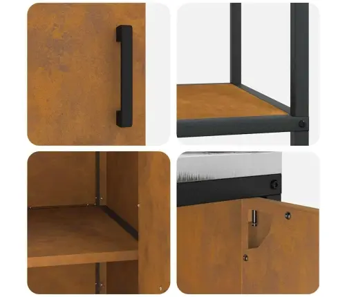 Köögivarustus Riiuliga Ladustamisega 2 Pcs Rooste Terase Tüüp