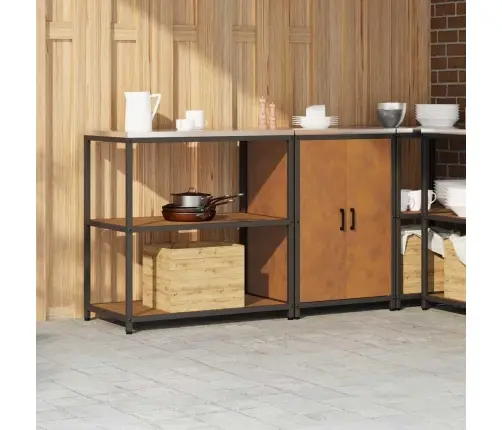 Köögivarustus Riiuliga Ladustamisega 2 Pcs Rooste Terase Tüüp