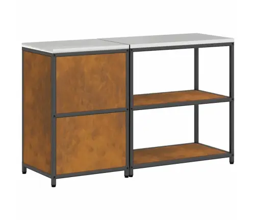 Köögivarustus Riiuliga Ladustamisega 2 Pcs Rooste Terase Tüüp