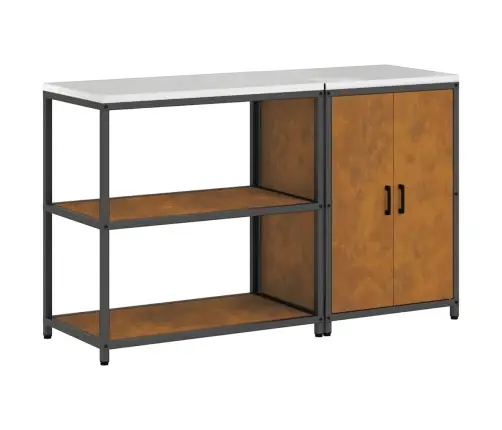 Köögivarustus Riiuliga Ladustamisega 2 Pcs Rooste Terase Tüüp