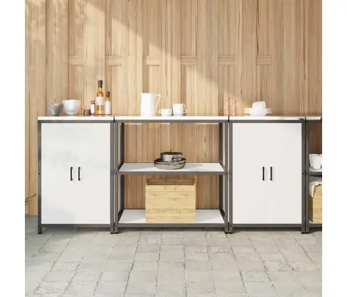 Virtuves Glabāšanas Komplekts 3 Pcs Balta 210 X 50 X 92 Cm Vidaxl
