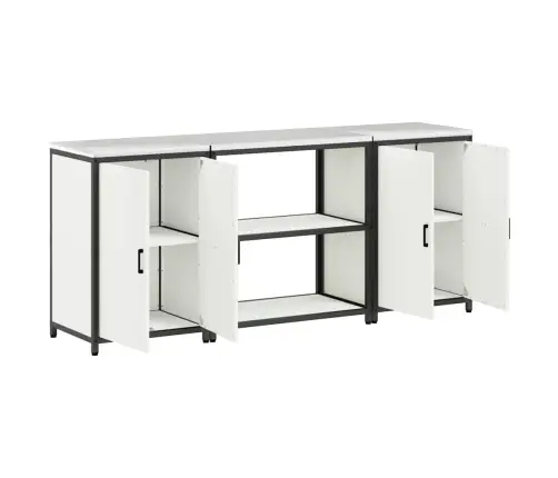 Virtuves Glabāšanas Komplekts 3 Pcs Balta 210 X 50 X 92 Cm Vidaxl