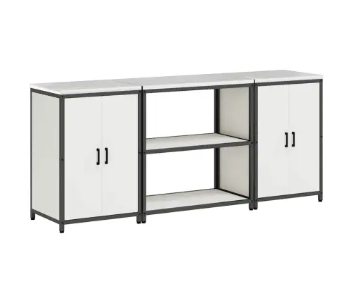 Virtuves Glabāšanas Komplekts 3 Pcs Balta 210 X 50 X 92 Cm Vidaxl