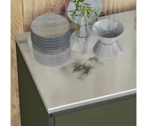 Virtuves Glabāšanas Komplekts 3 Pcs Olīvu Zaļš 210 X 50 X 92 Cm Vidaxl