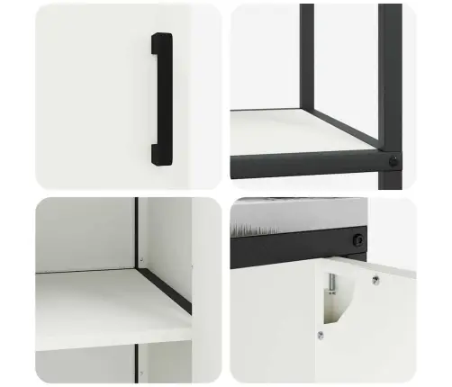 Virtuves Glabāšanas Komplekts 3 Pcs Balts 240 X 50 X 92 Cm Vidaxl