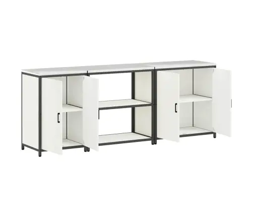 Virtuves Glabāšanas Komplekts 3 Pcs Balts 240 X 50 X 92 Cm Vidaxl