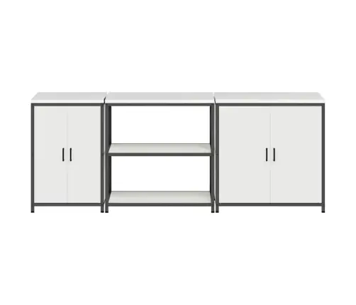 Virtuves Glabāšanas Komplekts 3 Pcs Balts 240 X 50 X 92 Cm Vidaxl