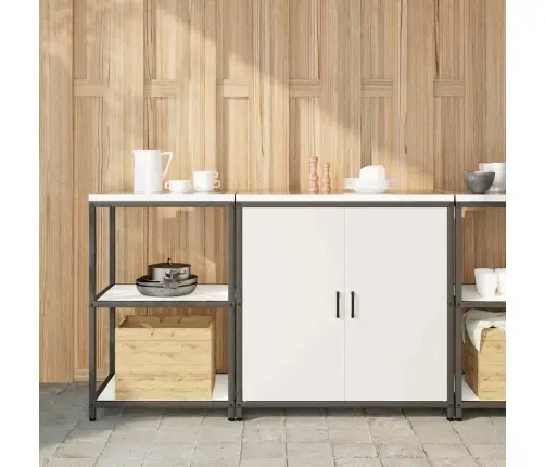 Virtuves Glabāšanas Komplekts 2 Pcs Balts 150 X 50 X 92 Cm Vidaxl