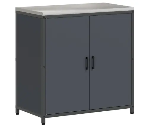 Virtuvės Saugojimo Rinkinys Su Lentyna 2 Pcs Antracitas