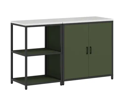 Virtuves Glabāšanas Komplekts 2 Pcs Olīvu Zaļš 150 X 50 X 92 Cm Vidaxl