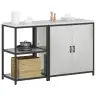 Virtuves Glabāšanas Komplekts 2 Pcs Sudrabs 150 X 50 X 92 Cm Vidaxl