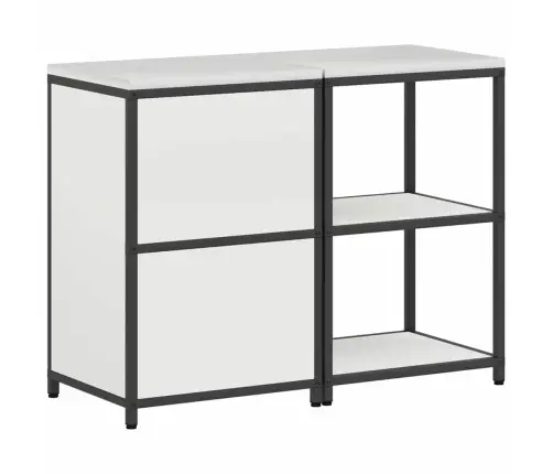 Virtuvės Saugojimo Rinkinys Su Lentyna Su Saugykla 2 Pcs Balta