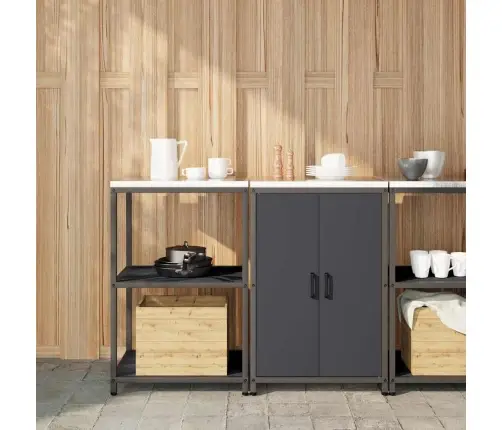 Virtuves Glabāšanas Komplekts 2 Pcs Antracīta 120 X 50 X 92 Cm Vidaxl
