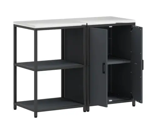 Virtuves Glabāšanas Komplekts 2 Pcs Antracīta 120 X 50 X 92 Cm Vidaxl