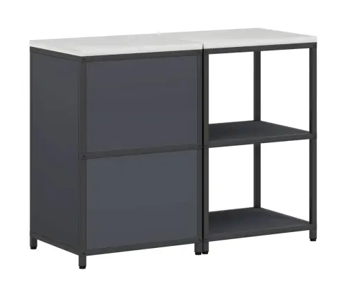 Virtuves Glabāšanas Komplekts 2 Pcs Antracīta 120 X 50 X 92 Cm Vidaxl