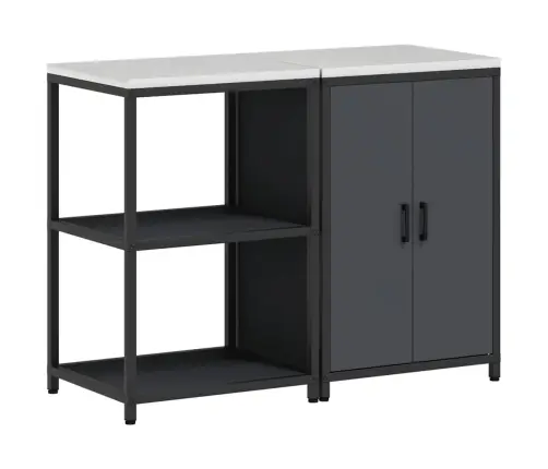 Virtuves Glabāšanas Komplekts 2 Pcs Antracīta 120 X 50 X 92 Cm Vidaxl
