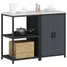 Virtuves Glabāšanas Komplekts 2 Pcs Antracīta 120 X 50 X 92 Cm Vidaxl