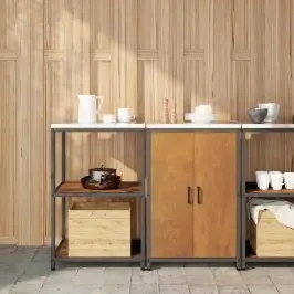 Virtuves Glabāšanas Komplekts 2 Pcs Rūsa Novecināts Tērauds Vidaxl