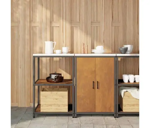 Virtuves Glabāšanas Komplekts 2 Pcs Rūsa 120 X 50 X 92 Cm Vidaxl