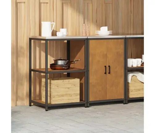 Virtuves Glabāšanas Komplekts 2 Pcs Rūsa 120 X 50 X 92 Cm Vidaxl