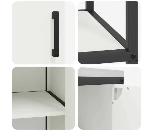 Virtuves Glabāšanas Komplekts 3 Pcs Balta 180 X 50 X 92 Cm Vidaxl