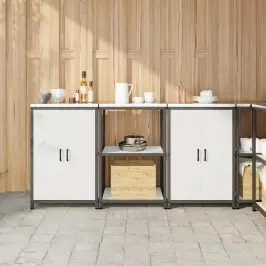 Virtuves Glabāšanas Komplekts 3 Pcs Balta 180 X 50 X 92 Cm Vidaxl