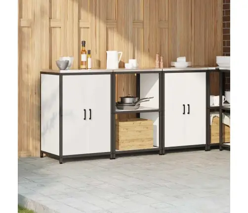 Virtuves Glabāšanas Komplekts 3 Pcs Balta 180 X 50 X 92 Cm Vidaxl