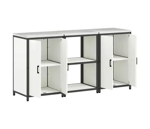 Virtuves Glabāšanas Komplekts 3 Pcs Balta 180 X 50 X 92 Cm Vidaxl