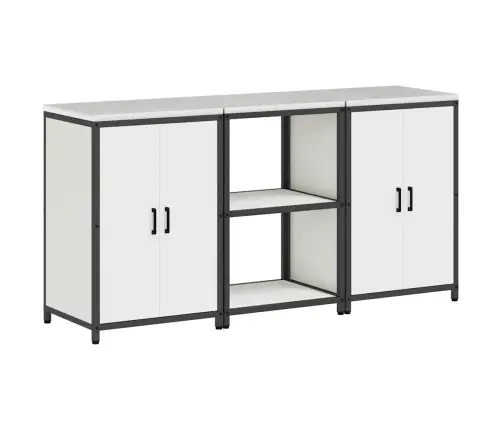 Virtuves Glabāšanas Komplekts 3 Pcs Balta 180 X 50 X 92 Cm Vidaxl