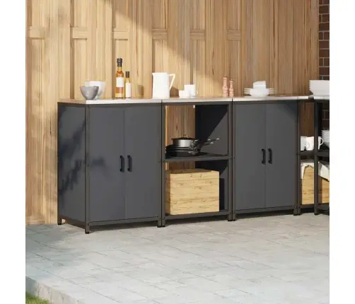 Virtuves Glabāšanas Komplekts 3 Pcs Antracīta 180 X 50 X 92 Cm Vidaxl