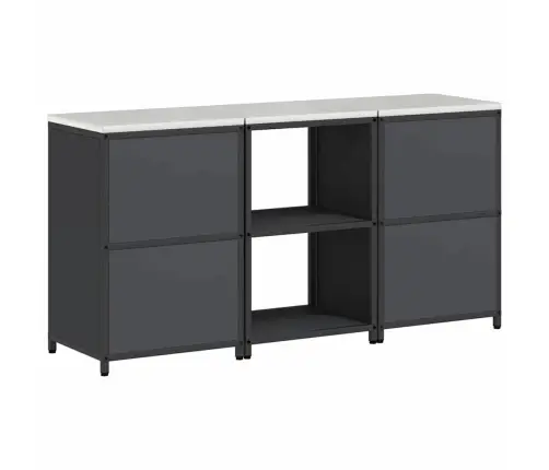 Virtuves Glabāšanas Komplekts 3 Pcs Antracīta 180 X 50 X 92 Cm Vidaxl