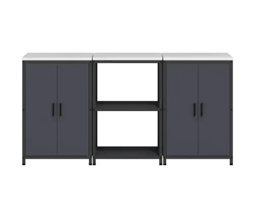 Virtuves Glabāšanas Komplekts 3 Pcs Antracīta 180 X 50 X 92 Cm Vidaxl