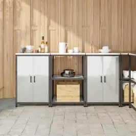 Köögivarustus Riiuliga Ladustamisega 3 Pcs Hõbedane Tsinkteras