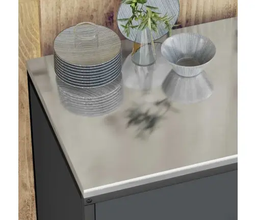 Virtuves Glabāšanas Komplekts 3 Pcs Antracīts 210 X 50 X 92 Cm Vidaxl