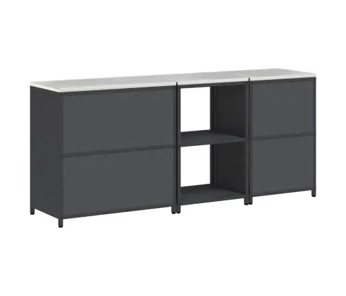 Virtuves Glabāšanas Komplekts 3 Pcs Antracīts 210 X 50 X 92 Cm Vidaxl