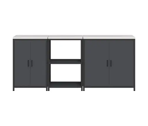 Virtuves Glabāšanas Komplekts 3 Pcs Antracīts 210 X 50 X 92 Cm Vidaxl