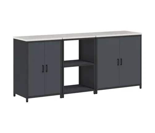 Virtuves Glabāšanas Komplekts 3 Pcs Antracīts 210 X 50 X 92 Cm Vidaxl