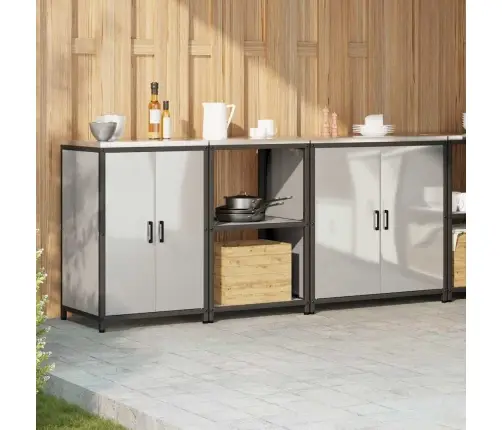 Virtuvės Saugojimo Rinkinys 3 Pcs Sidabro Cinkuota Plienas