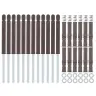 Peldējošo Plauktu Kronšteini 12 Pcs Brūna Ø10 X 170 Mm Tērauds Vidaxl