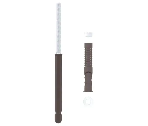 Peldējošo Plauktu Kronšteini 12 Pcs Brūna Ø10 X 170 Mm Tērauds Vidaxl