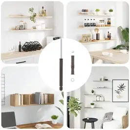 Peldējošo Plauktu Kronšteini 12 Pcs Bēša Ø14 X 210 Mm Tērauds Vidaxl